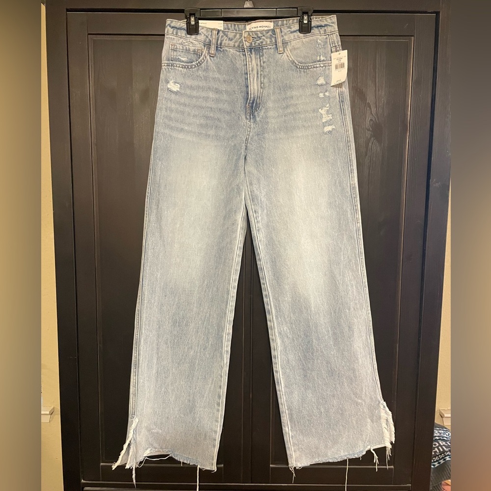 Flying Monkey Light Blue Straight Leg Jeans